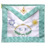 Master Mason French Rite Apron | Sky Blue Silk Moon & Sun