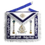 Past Master California Regulation Apron - Blue Velvet Gold Fringe
