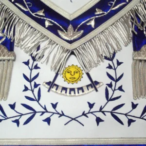 Past Master Blue Lodge California Regulation Apron - Blue Silk