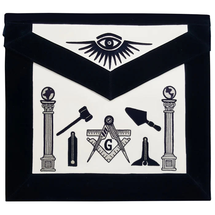 Blue Lodge Apron – Black Hand Embroidery