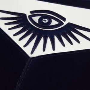 Blue Lodge Apron - Black Hand Embroidery