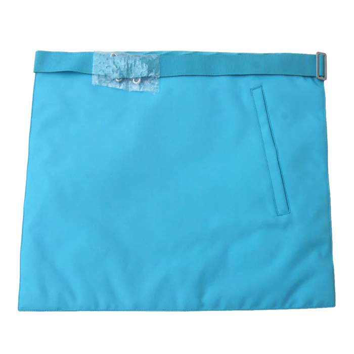 Master Mason Blue Lodge French Apron – Sky Blue Moire Square & Compass