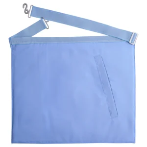 Master Mason Blue Lodge Apron - Light Blue & White with Machine Embroidery