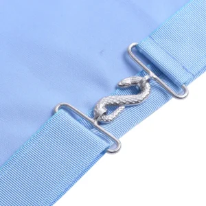 Master Mason Blue Lodge Apron - Light Blue & White with Machine Embroidery