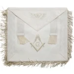 White Master Mason Masonic regalia Apron with Tassels