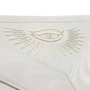Master Mason Blue Lodge Apron - White Hand Embroidery