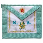 Master Mason French Rite Apron - Blue Silk Moire Trim