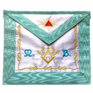 MASTER MASON BLUE LODGE FRENCH APRON - SILK & MOIRE