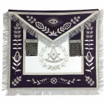 st Master Blue Lodge Apron - Royal Purple Velvet