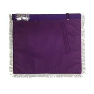 Past Master Blue Lodge Apron - Royal Purple Velvet Hand Embroidery