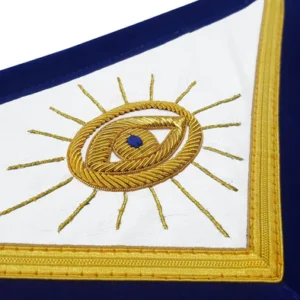 Past Master Blue Lodge Apron - Royal Blue Velvet with Cords & Fringe 6 Past Master Blue Lodge Apron - Royal Blue Velvet with Cords & Fringe