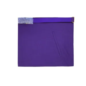 Past Master Blue Lodge Apron - Purple with Gold Hand Embroidery