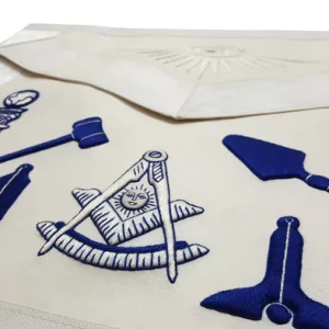 Past Master Blue Lodge Apron - Hand Embroidered