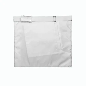 Past Master Blue Lodge Apron - Hand Embroidered Royal Blue & White Silk Thread 7 Past Master Blue Lodge Apron - Hand Embroidered