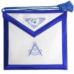 Past Master Blue Lodge Cotton Duck Cloth Apron - Blue Tassels