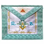 Master Mason Blue Lodge French Apron - Silk Moire with Star G