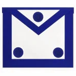 Master Mason Blue Lodge Apron Royal Blue - Three Rosettes Ribbon Belt