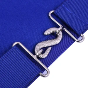 Past Master Blue Lodge California Regulation Apron - Hand Embroidery Gold Bullion with Silver Braid Fringe