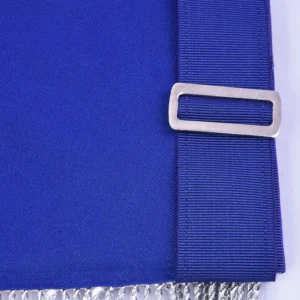 Past Master Blue Lodge California Regulation Apron - Hand Embroidery Gold Bullion with Silver Braid Fringe