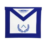 Worshipful Master Blue Lodge Officer Apron - Royal Blue Chevron Wreath