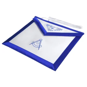 Past Master Blue Lodge Apron - White Tape Ties