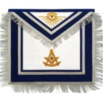 Past Master Blue Lodge California Regulation Apron | Blue & Gold