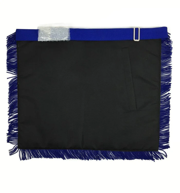 Master Mason Blue Lodge Apron – Blue with Embroidery & Fringe