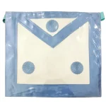 French Rite Master Mason Apron - Sky Blue Machine Embroidered