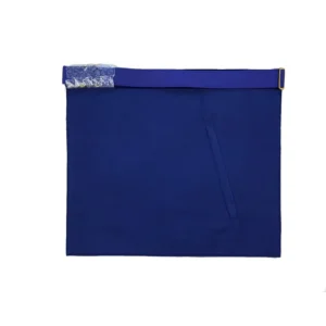 Master Mason Blue Lodge Apron - Royal Blue Silver Embroidery