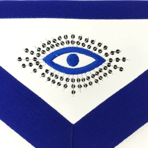 Master Mason Blue Lodge Apron - White & Royal Blue