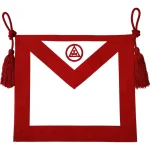 Royal Arch Member Apron Red - Triple Tau Cord Tassels Grosgrain