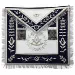 Past Master Blue Lodge Apron | Navy Blue Velvet & Silver Wire
