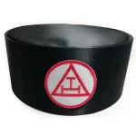 Royal Arch Chapter Crown Cap in Black with Triple Tau Machine Embroidery