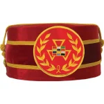Past Grand High Priest Royal Arch Chapter Crown Cap - Red Machine Embroidery