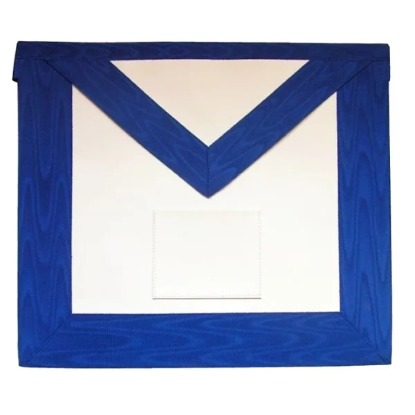 12th Degree Scottish Rite Apron - White & Royal Blue Moire 12th Degree Scottish Rite Apron - White & Royal Blue Moire