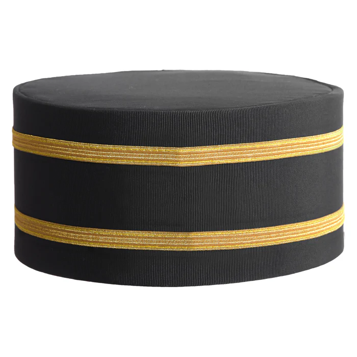 High Priest Royal Arch Chapter Crown Cap – Black with Double Braids