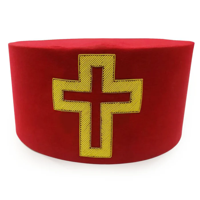 Sir Knight Knights Templar Commandery Crown Cap – Red Passion Cross