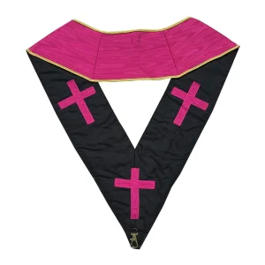 18th Degree Scottish Rite Collar - Pink Moire 5 18th Degree Scottish Rite Collar - Pink Moire