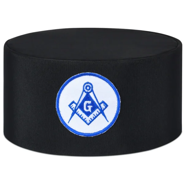 Master Mason Blue Lodge Crown Cap - White & Blue Emblem