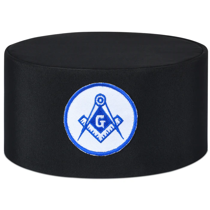 Master Mason Blue Lodge Crown Cap – White & Blue Emblem