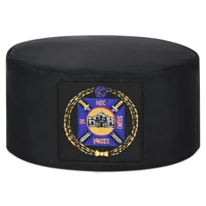 Knights Templar Commandery Crown Cap - Square Patch with Purple & Gold Emblem