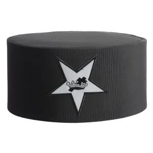 Knights Templar Commandery Crown Cap - Black with White Star Patch