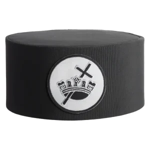 Knights Templar Commandery Crown Cap - Black with White Patch