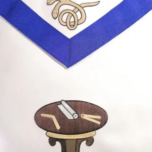 22nd Degree Scottish Rite Apron - White & Blue Knight Royal Axe