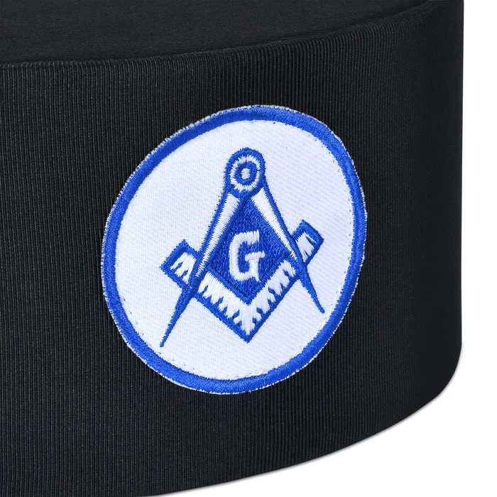 Master Mason Blue Lodge Crown Cap – White & Blue Emblem