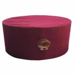 St. Thomas of Acon Crown Cap - Maroon Velvet Gold Shell Masonic