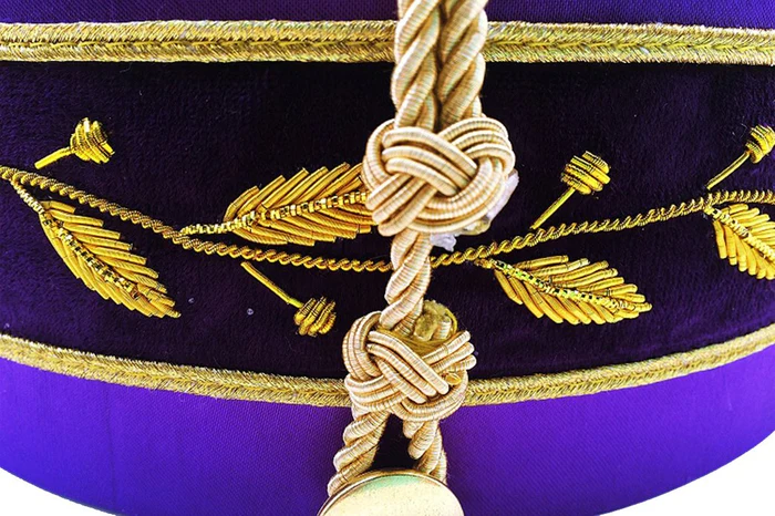 33rd Degree Scottish Rite Crown Cap – Purple Silk