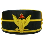 Scottish Rite 32nd Degree Crown Cap - Black Gold Braid Bullion