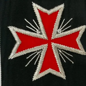 30th Degree Scottish Rite Collar - Templar Cross & Bicephalic Eagle
