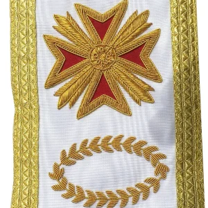 31st Degree Scottish Rite Collar - White Moire 5 31st Degree Scottish Rite Collar - White Moire